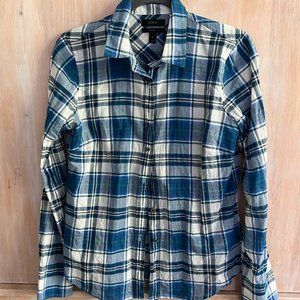 J. CREW cotton lightweight 'Perfect' Shirt in Seaport Plaid, sz 6